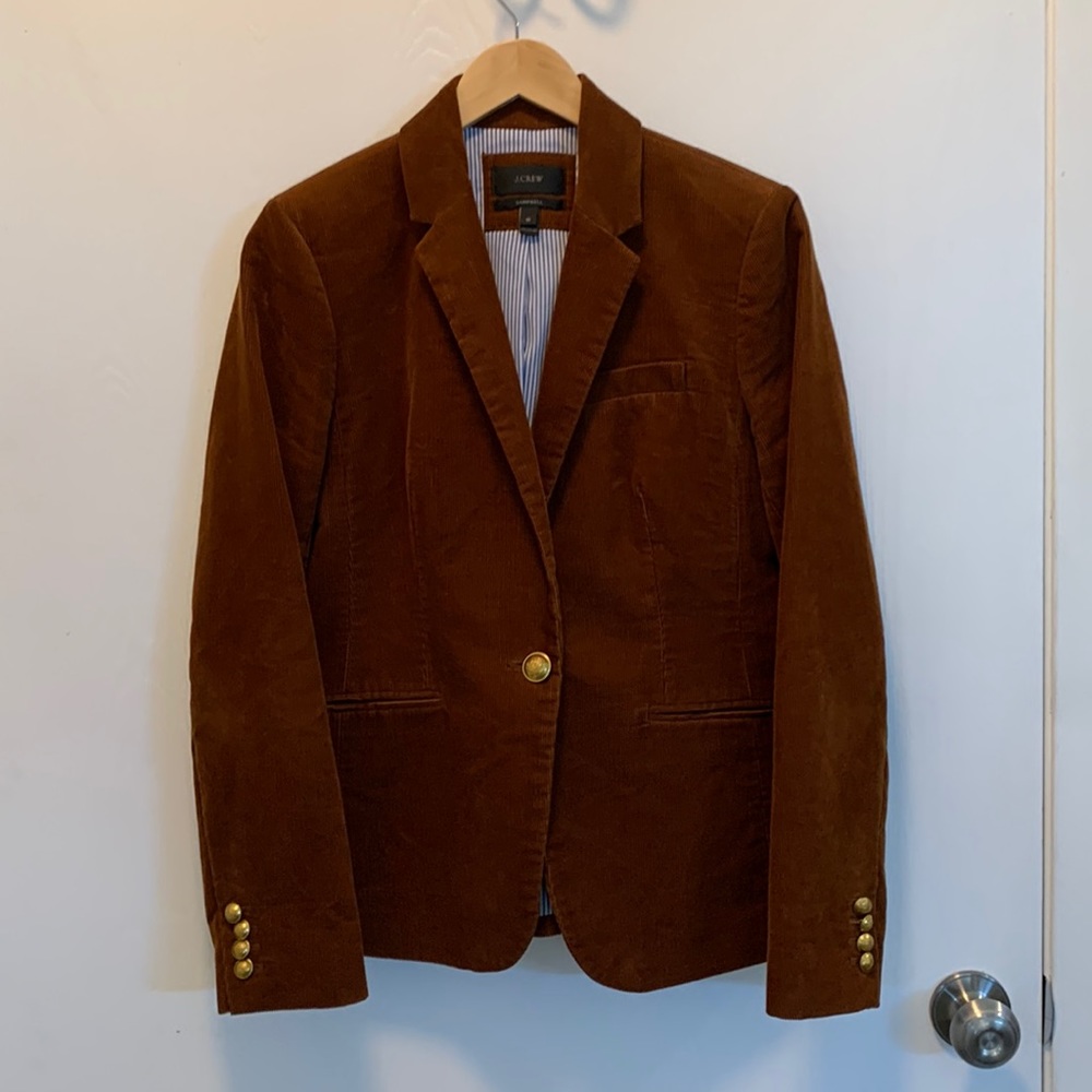 Brown corduroy J Crew Campbell blazer